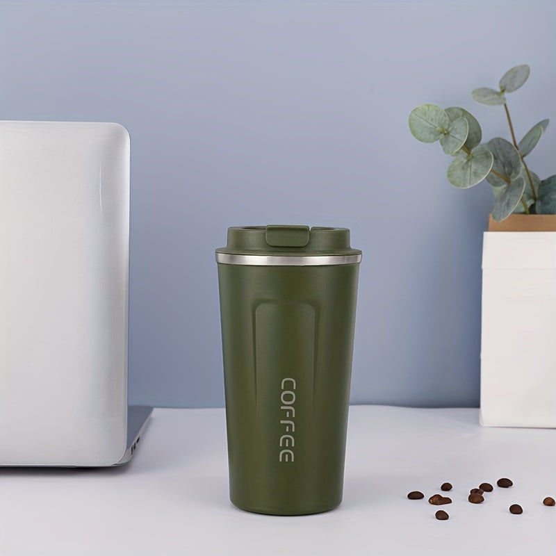 304 Stainless Steel Double-Layer Vacuum Insulated Coffee Mug With Leak-Proof Lid - Perfect For Restaurant/ Hotel/ Commercial, And Outdoor Use! Eid Al-Adha Mubarak