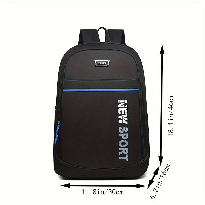 School Bag Male Junior High School Campus Simple Korean Version Of Fashionable Backpack Leisure Backpack Male Computer Bag [Zipper Direction Random]
