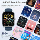 1.85" OLED Full-Touch Alloy Case Smart Watches For Man And Woman 110+ Sport Modes Fitness Watch With Sleep Monitor, Pedometer, Message/call Wireless Devices Wearable Tracker For IOS Android