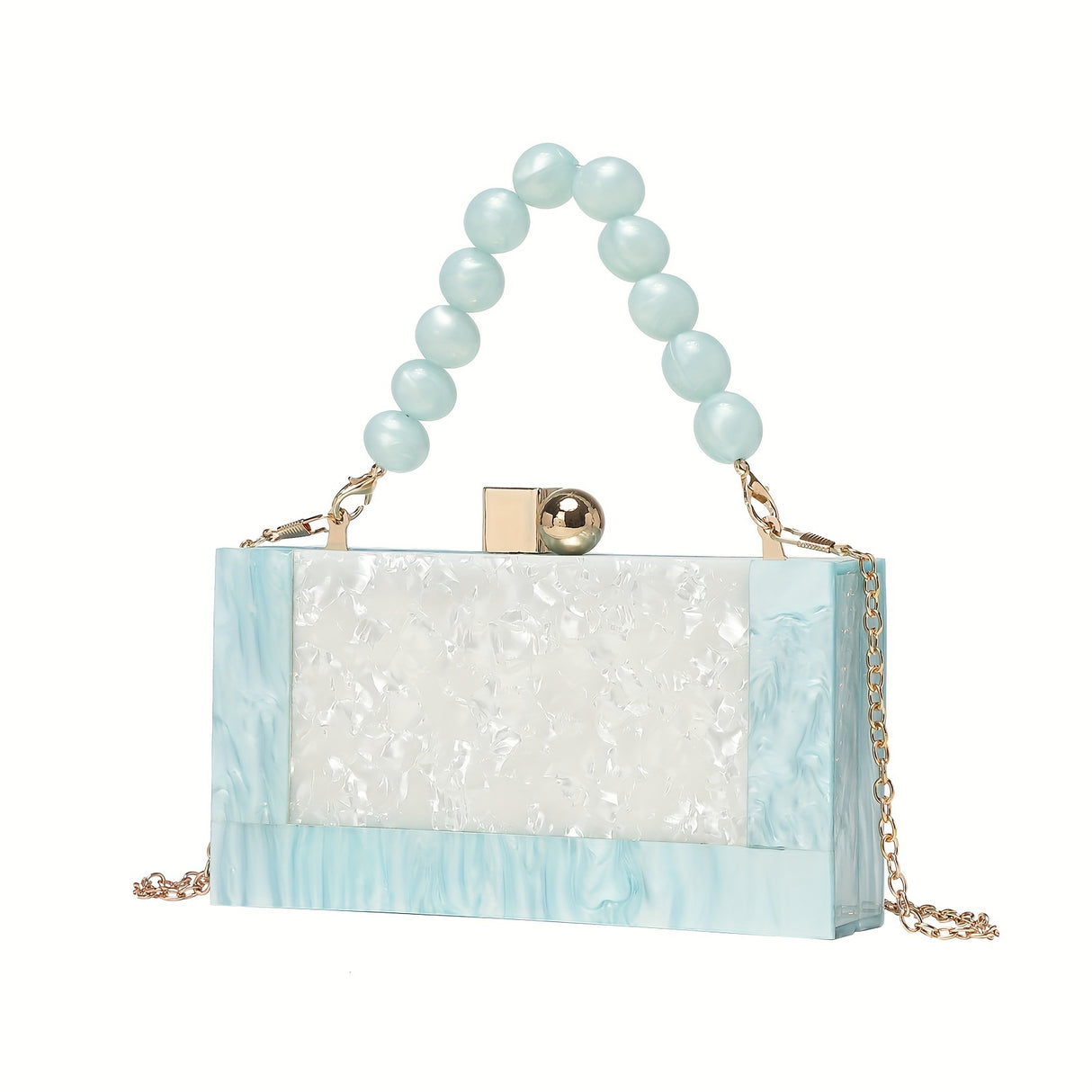 Mini Elegant Dinner Clutch Bag, Classic Acrylic Banquet Handbag, Women's Formal Purse For Wedding Party Prom