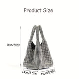Radiant Crystal Knotted Clutch - Shimmering Evening Handbag for Weddings, Parties & Festivals - Glamorous Clutch Purse for Fashion-Forward Women
