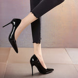 Chic Black Pointed-Toe High Heels for Women - Sleek French-Inspired Design, Faux Cover Stiletto Pumps with Rubber Sole, Perfect for All Seasons, Fashion Footwear|Sleek Stiletto Pumps|Elegant Pointed Heels, Stiletto Heels