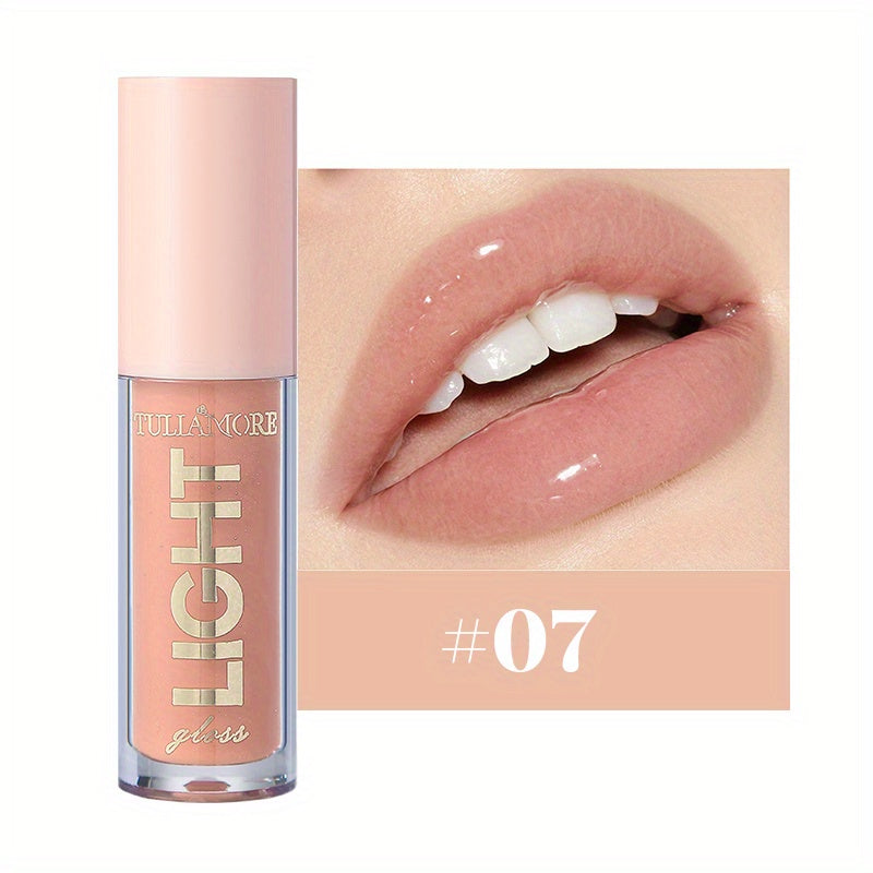 12 Colors Pearlescent Moisturizing Lip Gloss - Lustrous Mirror Nude Lip Stain with Natural Lip Oil for Valentine's Day Gifts