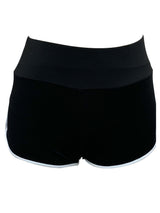 Ruched Contrast Trim Sport Shorts for Women, Casual Athletic Binding Shorts