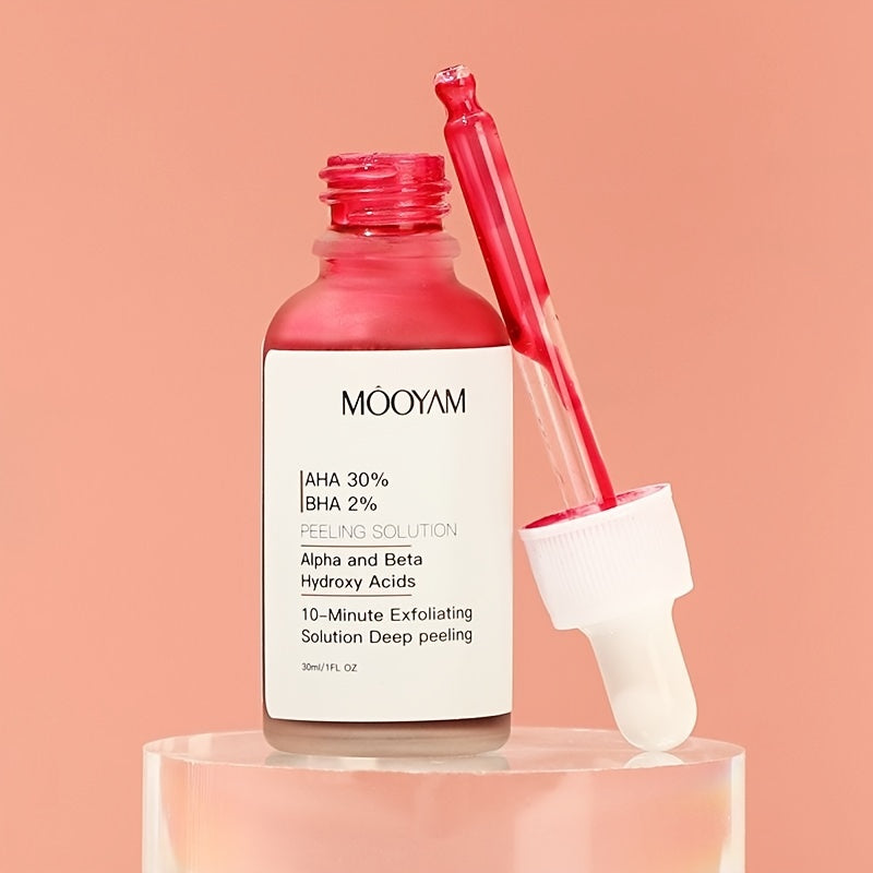 AHA 30% + BHA 2% Peeling Solutions, 30% AHA Glycolic Acid Peel With Lactic Acid Aloe Vera, Facial Exfoliator Exfoliating Peel Serum For Pimple Spot 1 Fl Oz