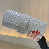 Rhinestone Evening Clutch Women Fashion Envelope Bag Prom Luxury Purse Sparkling Crystal Handbag Cocktail Party Handbag