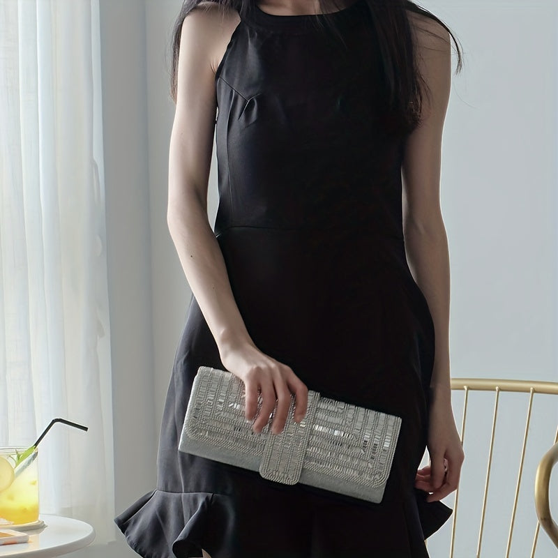 Rhinestone Evening Clutch Women Fashion Envelope Bag Prom Luxury Purse Sparkling Crystal Handbag Cocktail Party Handbag