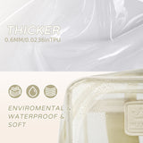 Clear Backpack for Women Men Stadium Events TPU Transparent Travel Backpacks Large Laptop College Bookbags Kids Elementary School Bag for Girls Boys Teens Student Causal Daypack-Beige
