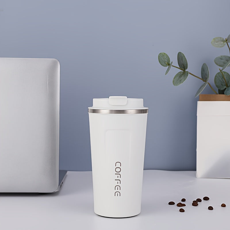 304 Stainless Steel Double-Layer Vacuum Insulated Coffee Mug With Leak-Proof Lid - Perfect For Restaurant/ Hotel/ Commercial, And Outdoor Use! Eid Al-Adha Mubarak