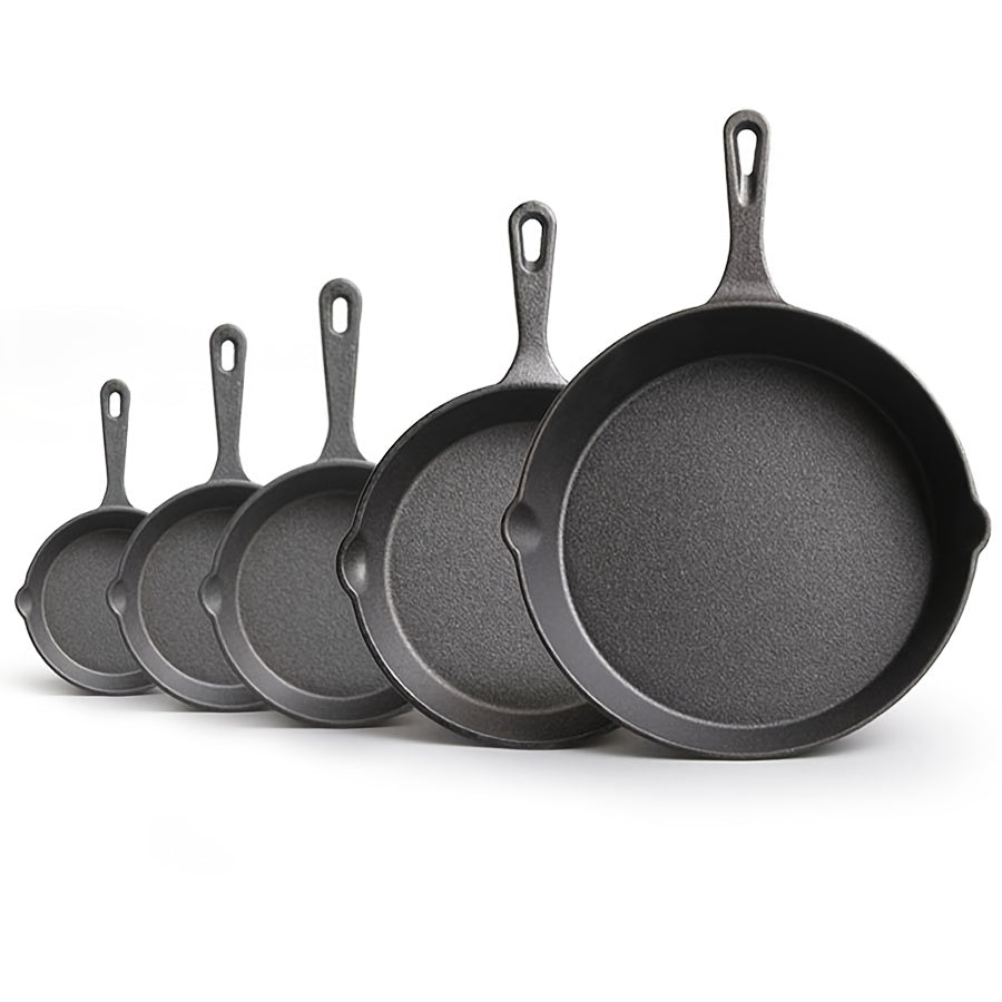 [Cast Iron Skillet] 3pcs/4pcs/5pcs Cast Iron Skillet Set | 6 Inch/8 Inch/10 Inch Cast Iron Frying Pan, Household Pan, Kitchen Accessories, Home Cook, Cast Iron Pan Without Coating Set