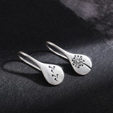 Exquisite Dandelion Drop Earrings - Simple Retro Design, Statement Jewelry for Women's Engagement or Wedding