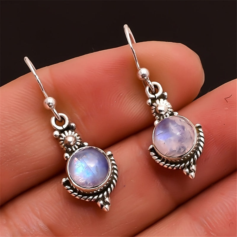 [Vintage Moonstone Earrings] Moonstone Vintage Earrings