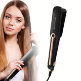 2-in-1 Styling Masterpiece - Professional Hair Straightener and Curler with Adjustable Heat, Ceramic Plates, and Cool-Touch Handle - Perfect Holiday Gift for Women