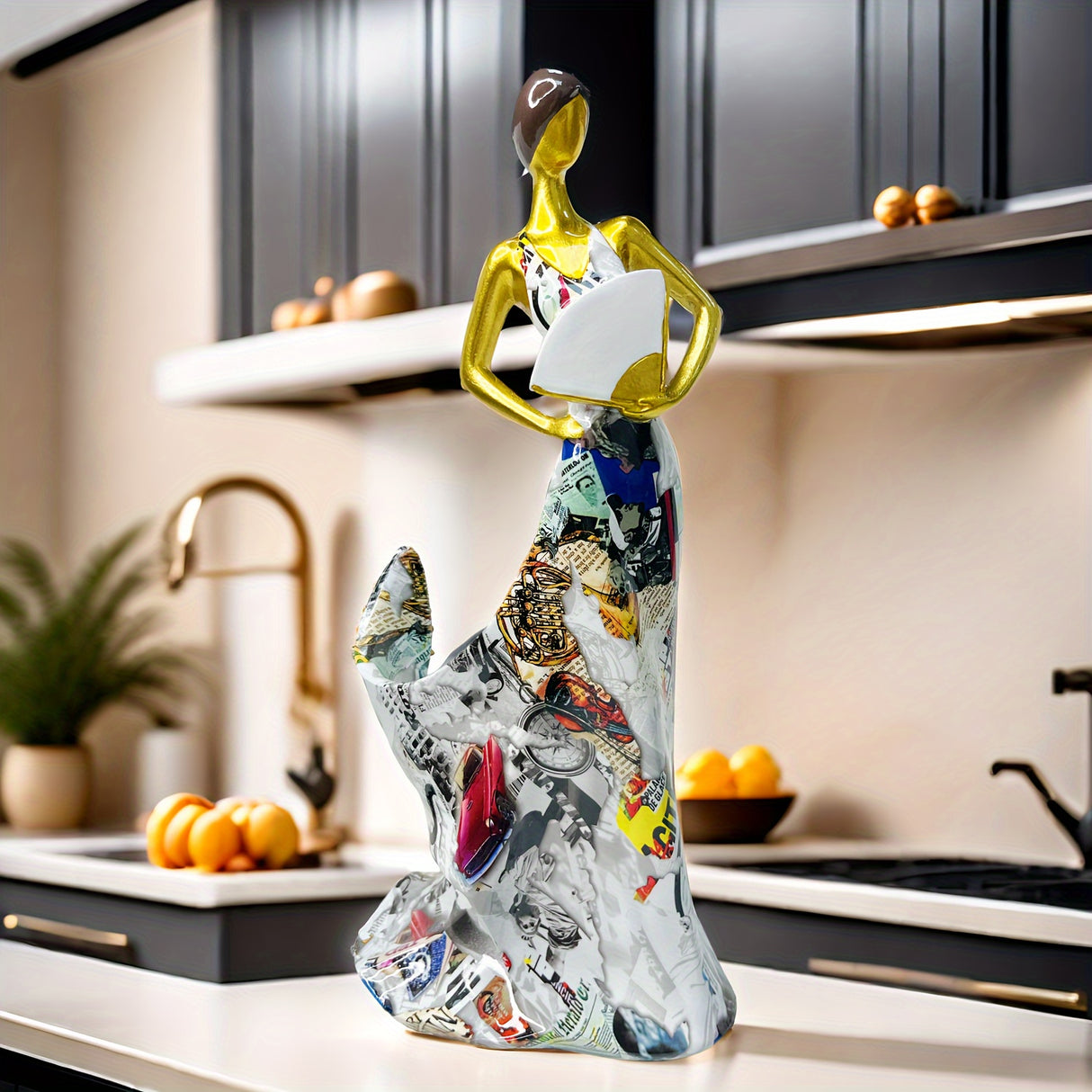 Resin Dance Goddess Wine Bottle Holder: A Versatile Home Decor Piece for Indoor and Outdoor Use - Suitable for Christmas, Easter, Thanksgiving, and More