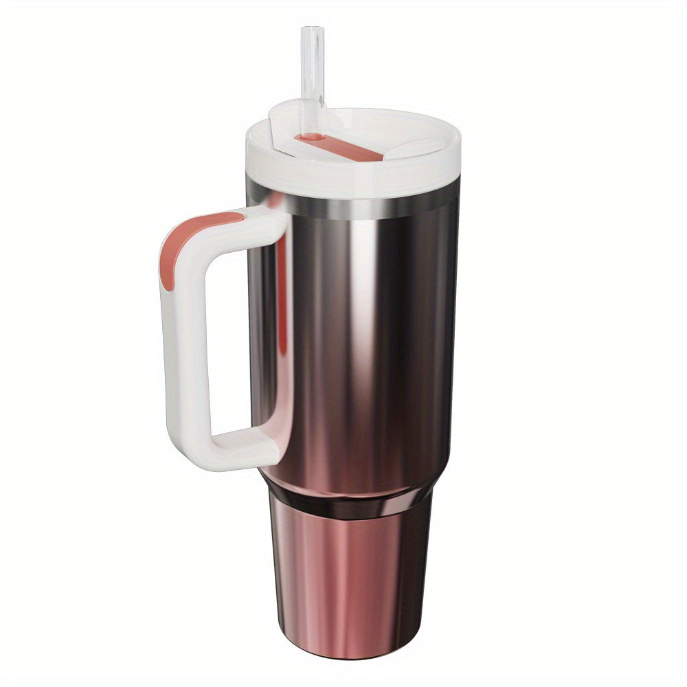 Vacuum Insulated 40 oz Stainless Steel Tumbler with Handle - BPA-Free, Shatterproof Travel Mug for Hot/Cold Drinks, Perfect Outdoor Gift