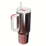 Vacuum Insulated 40 oz Stainless Steel Tumbler with Handle - BPA-Free, Shatterproof Travel Mug for Hot/Cold Drinks, Perfect Outdoor Gift