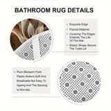 1/4pcs Deluxe Floral Shower Curtain Set - Waterproof, Non-Slip, U-Shaped Toilet Mat, 12 Hooks, Bath Mat, Bathroom Decor Accessories - Complete Bathroom Essentials Kit