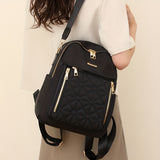 Quilted Convertible Backpack Purse, Anti-Theft Two-Way Daypack, Women's Travel & School Bag