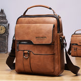 Men'S Authentic Leather Messenger Bag Vintage Style Business Handbag