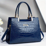 1pc Elegant Crocodile Pattern Leather Handbag, Multifunctional Crossbody Bag with Versatile Design for Women's Outdoor Travel