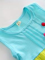 Baby girl fashion summer bow patchwork vest shorts two-piece set of western-style outfits, Perfect for Outdoor