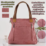 Large Capacity Canvas Tote Bag, Durable Lightweight Crossbody Bag, Casual Practical Commuter Bag