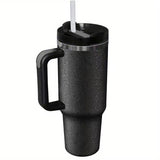 Vacuum Insulated 40 oz Stainless Steel Tumbler with Handle - BPA-Free, Shatterproof Travel Mug for Hot/Cold Drinks, Perfect Outdoor Gift