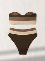 New Fashionable And Sexy Bikini Hot Spring Swimsuit For Women, European And American Beach Split Two-piece Swimsuit For Women