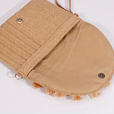 Stylish Woven Straw Envelope Clutch Bag - Summer Beach Travel Accessory with Rattan Wrist Strap, Spacious Interior, and Chic Design - Perfect for Women's Vacation, Travel, and Daily Use