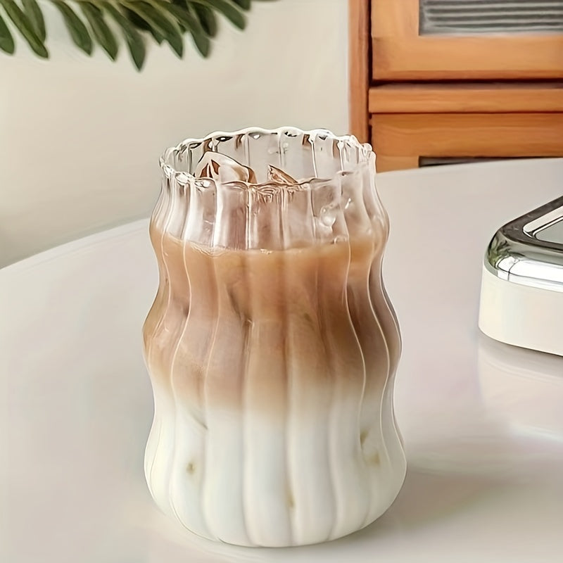 1pc, Medieval Style Drinking Glass, High Borosilicate Glass Water Cup, 16.91oz Iced Coffee Cup, For Beer, Juice, Milk, Birthday Gifts, Drinkware