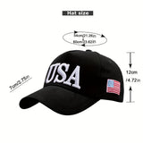 Premium USA Themed Embroidered Cotton Baseball Cap - Unisex Trucker Hat for Hip-Hop Style - Comfortable & Stylish