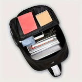2pcs/ Set, Simple And Large Capacity Casual Travel Backpack School Bag Set, Cartoon Print Crossbody Bag Chest Bag