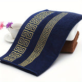 3pcs Cotton Towel Set 1 Bath Towel, 2 Towels - Contemporary Embroidered Geometric Pattern Design, Bathroom Essentials, Christmas Decoration, Christmas Gifts, Suitable for Autumn and Winter Seasons and for Giving to Family and