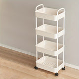 1pc Compact Storage Cart - Versatile Floor Storage for Snacks, Books, Bathroom Essentials, and Kitchen Utensils with Wheels - Perfect for Home Organization and Decluttering, Essential Storage Supplies