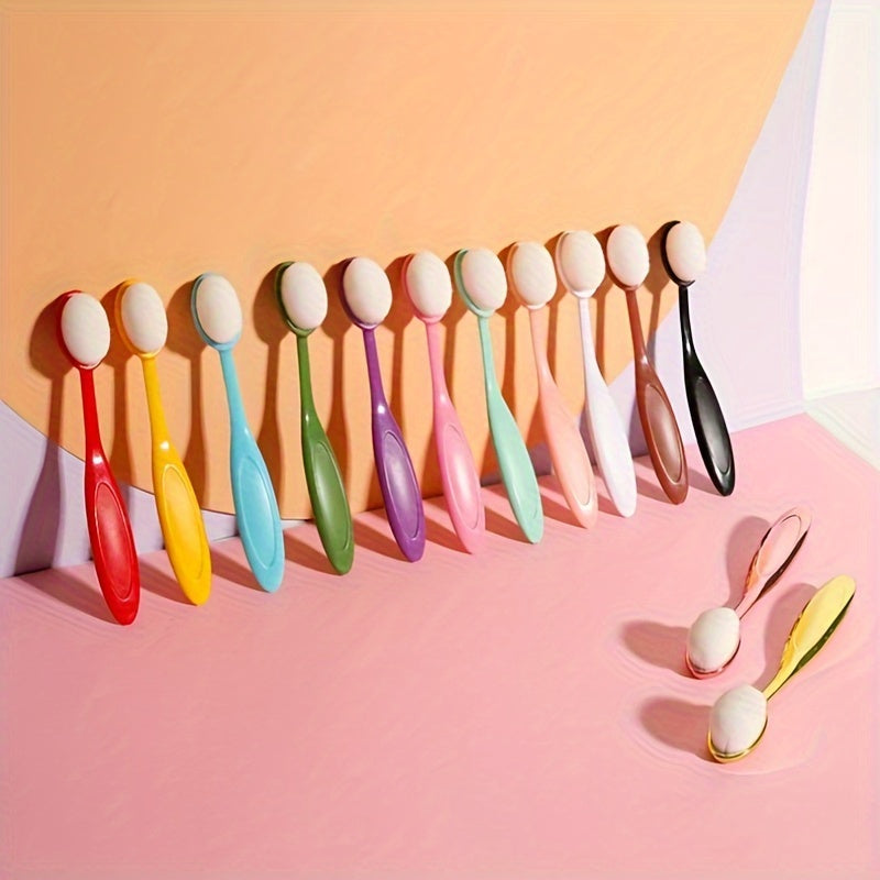 5pcs Blending Brush, Handmade Ink Background Blender And Makeup Brush, Soft Bristle Color Coding Handle, Paper Craft Artist Tool, For Painting, Drawing, Card Making, Stamping, Stencil (Random Color)