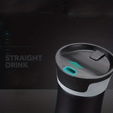 1pc, 304 Stainless Steel, 450ml/15.2oz Vacuum Travel Mug, Thermal Water Cups, Heat Insulation Drinking Cups
