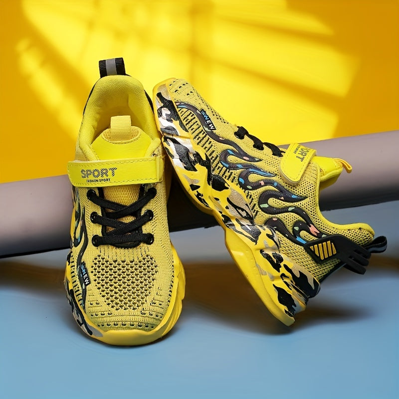 Casual Breathable Woven Shoes For Boys, Comfortable Lightweight Non Slip Low Top Running Shoes For Indoor Outdoor, All Seasons