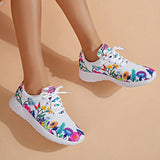 Popular Printed Running Shoes for Women - Breathable, Lightweight for Europe and America