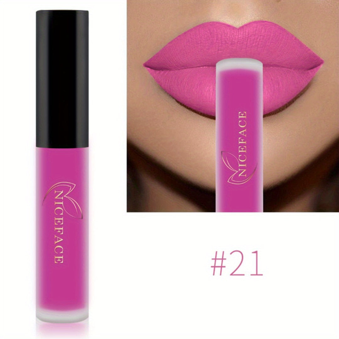 20 colors High Pigmented Matte Lip Glaze - Long-Lasting, Smudge-Proof, Non-Moisturizing Lipstick Valentine's Day Gifts