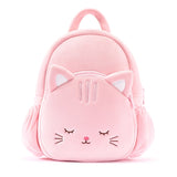 1pc Pink Cat-Shaped Toddler Backpack, Polyester Fiber, Cute Cartoon Animal Design, Soft Kids School Bag, Perfect Gift for Children, Party Favor, Holiday Decor - 11 Inches