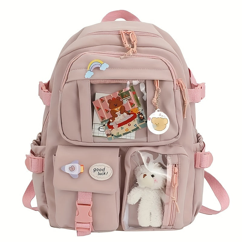 Laptop Backpacks 15.6 Inch School Bag College Backpack Large Travel Daypack Kawaii Bookbags for Teens Girls Women Students