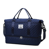 Large Capacity Travel Duffel Bag in Oxford Fabric, Portable Sports Gym Storage Bag, Weekend Overnight Bag for Women
