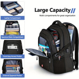 Laptop Backpack for Men Women, Business Travel Laptop Backpack with USB Charging Port, College Bag Daypack for Work, Business Computer Backpack Bag Fit 15.6 Inch Laptop (Black, Blue, Light Grey 15.6 Inch)