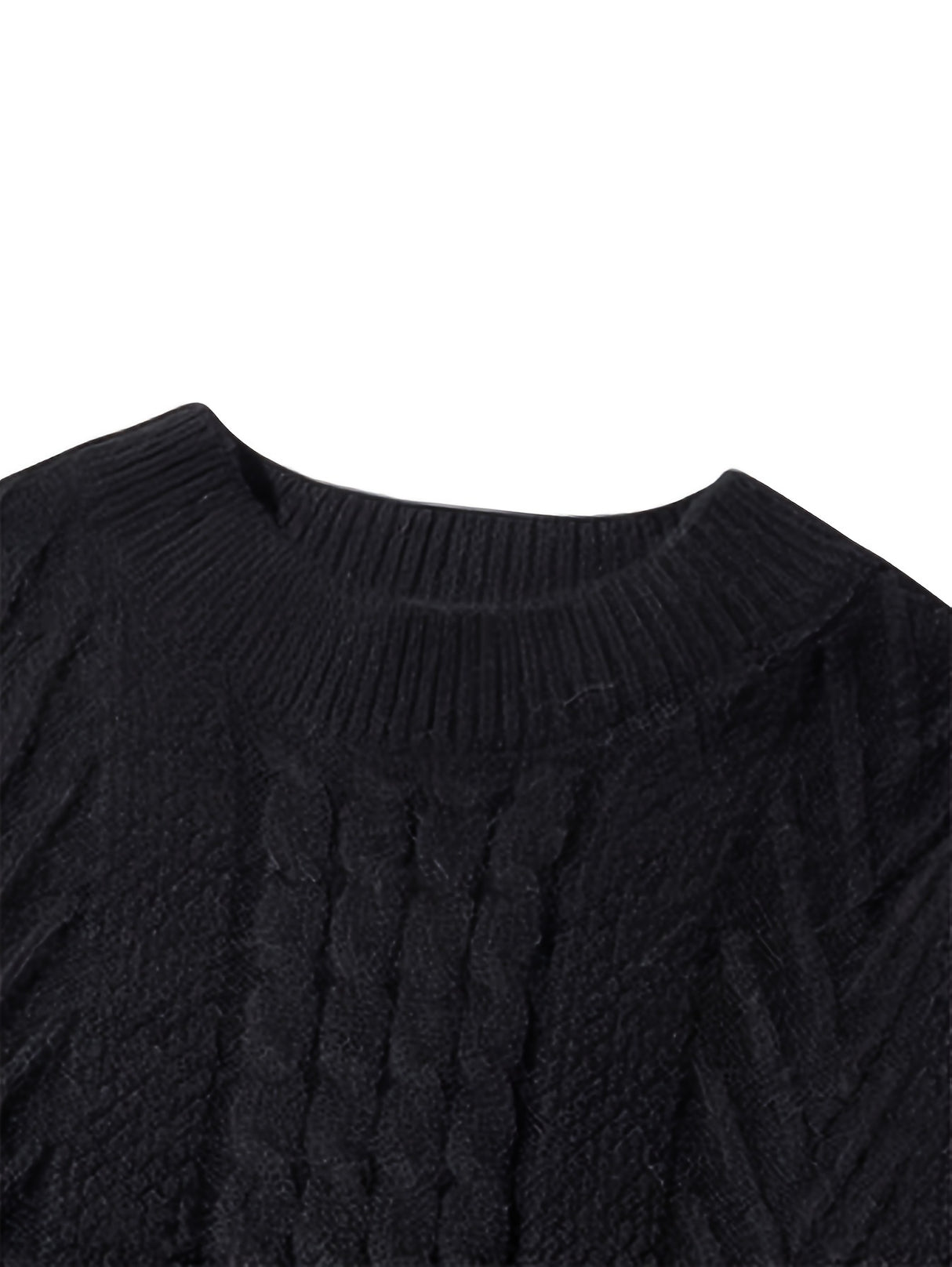 Cozy Cable Knit Sweater for Men - Soft, Warm & Stylish Pullover with Round Neck - Perfect for Fall/Winter Casual Wear, Genghis Khan, Home & Outdoor, Couple's Version