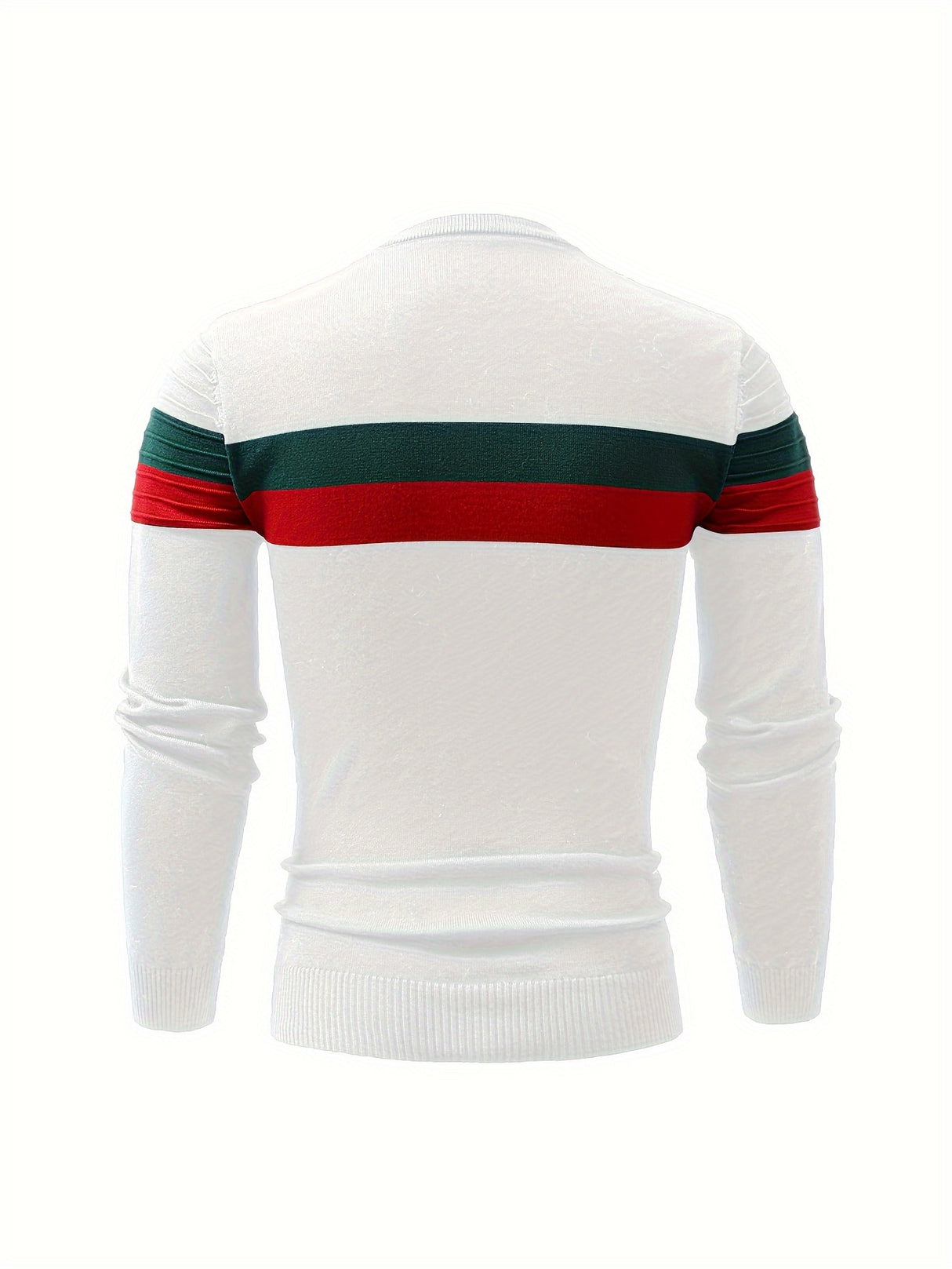Cool Knitted Sweater For Men, Men's Casual Retro Striped Pullover Knit Sweater Streetwear For Winter Fall, As Gifts