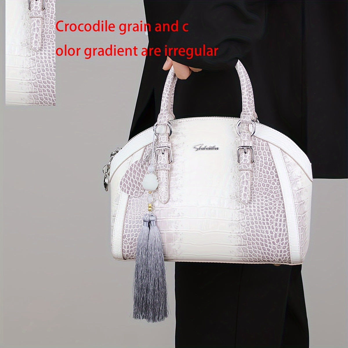 2024 Vintage Pattern Shell Satchel Bag, Elegant Top Handle Satchel Bag For Women, Gift For Mom