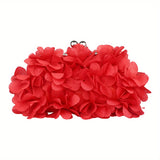 Luxury Floral Embroidered Clutch Handbag - Stylish Evening Purse for Weddings, Banquets & Proms - Compact, Magnetic Closure, Perfect Glam Accessory for Brides & Fashionistas