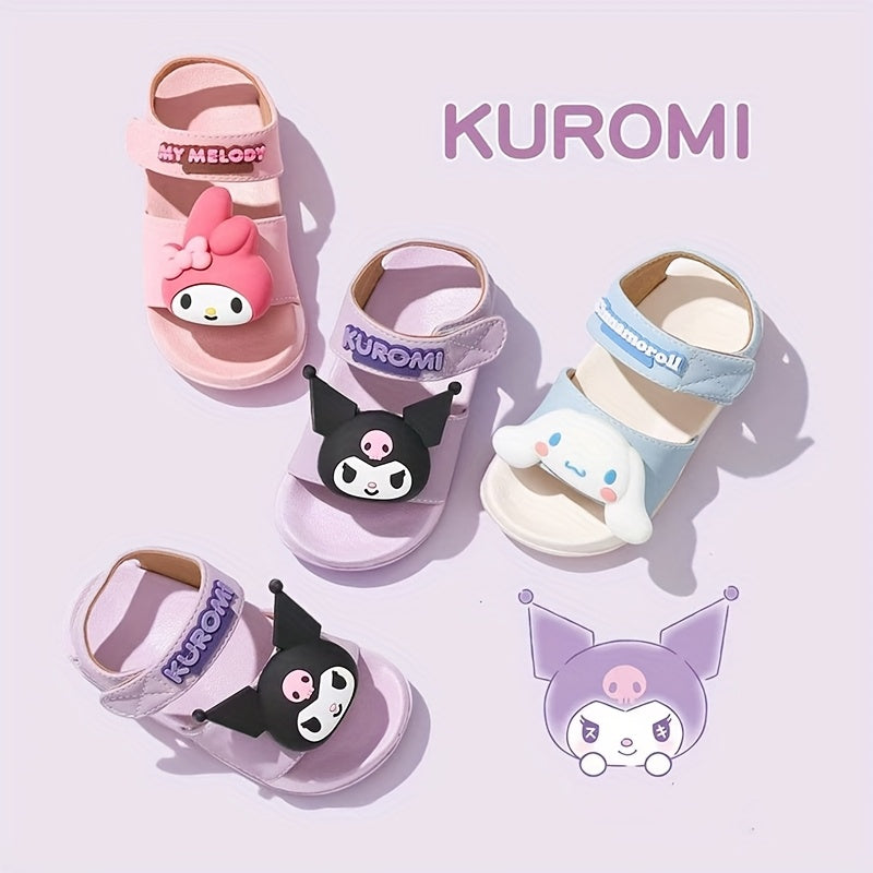 Sanrio Kids Sandals EVA Lightweight Cartoon Girls Summer Beach Slippers Non Slip Durable Cute for kuromi Outdoor Shoes for Toddler