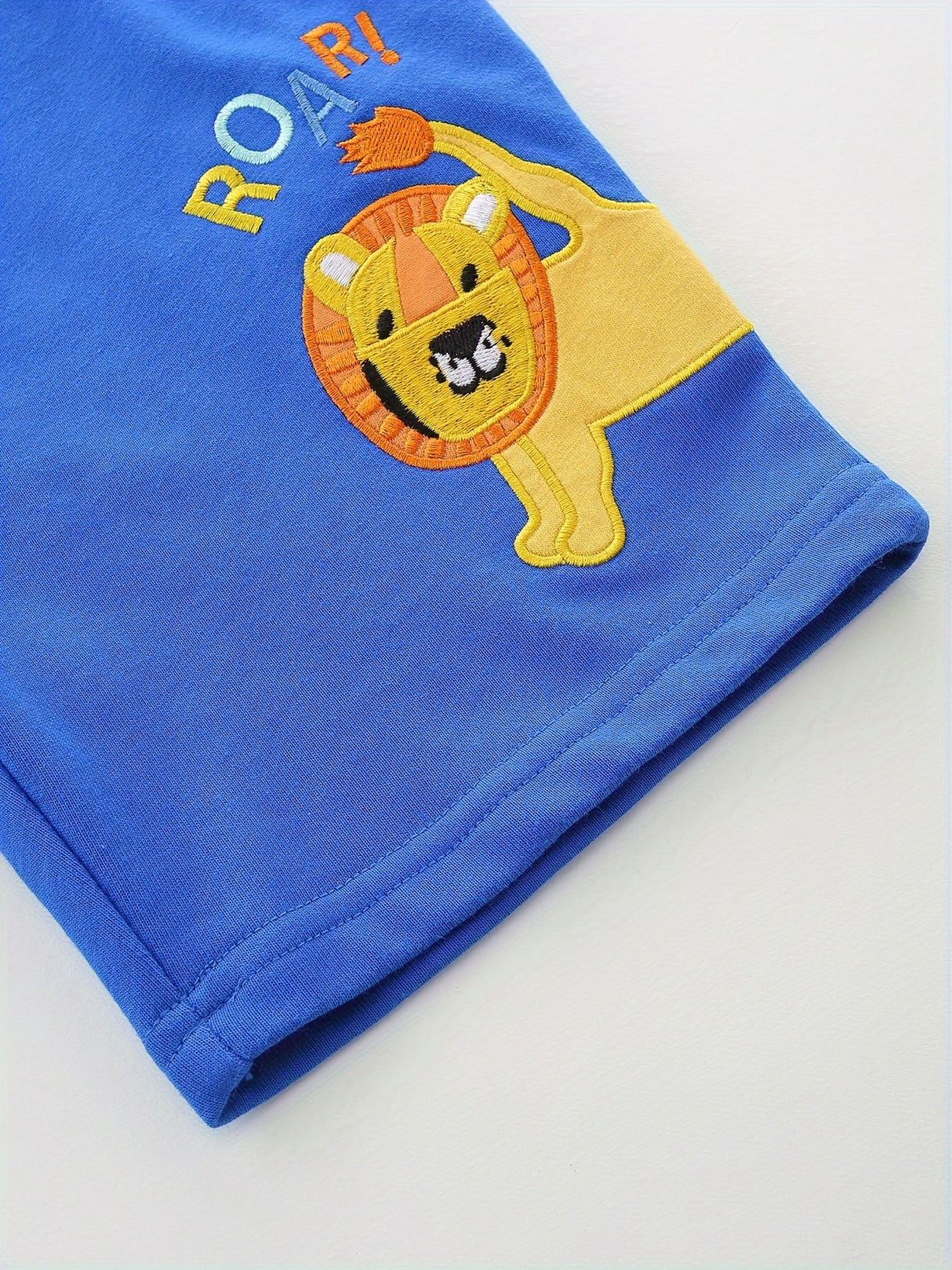 Toddler Boys Shorts 2 Piece Lion Animal Bird Graphic Cotton Casual Pants with Pockets Summer Outfit Kid Clothes