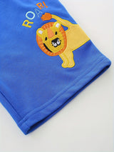 Toddler Boys Shorts 2 Piece Lion Animal Bird Graphic Cotton Casual Pants with Pockets Summer Outfit Kid Clothes